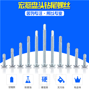 定制宏挺十字盤(pán)頭鉆尾螺絲